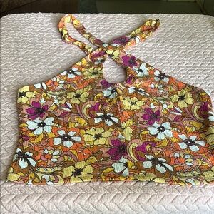 Floral Cross-Back Women's Top